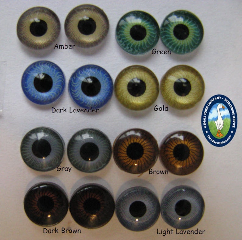 10 PAIR 6mm Plastic Doll Eyes IRIS Lens Pupil Flat Glue on | Etsy