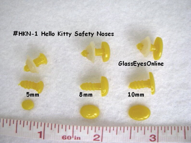 20 Pc. 5mm to 25mm Yellow Oval Hello Kitty Noses Buttons Etsy