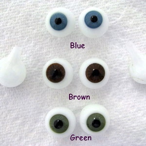 1 PAIR 6mm or 8mm or 10mm or 12mm or 14mm or 16mm or 24mm German Hollow Blown Glass Eyes for Dolls, Fairies, Mermaids, Ooaks, Sculptures, MB