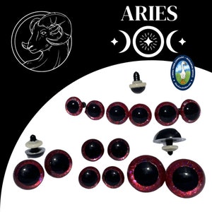 6 PAIR Safety Eyes Zodiac-2 Series Hand Painted 10mm to 30mm Fantasy Arts & Crafts Doll Teddy Bear Use in Crochet Sew Knit Craft Eyes ZOPE-2 image 2