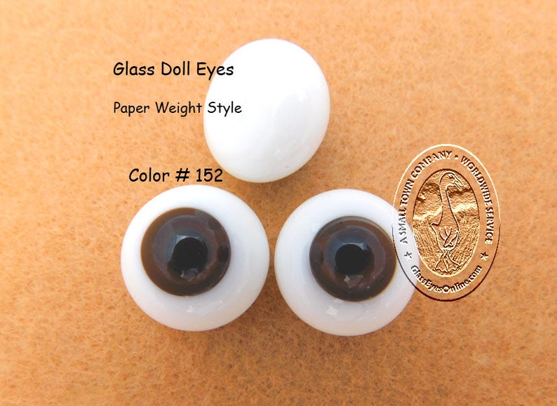 Glass Doll Eyes Paperweight 6mm to 18mm 1 Pair Sculpture Etsy
