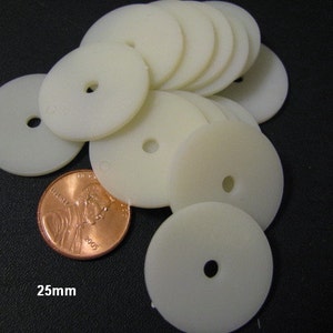 20 Plastic Craft Discs Choose Size 20mm to 50mm For Teddy Bear Joints, Decorative Buttons, Macrame Supply, Multipurpose Craft Projects PD-1