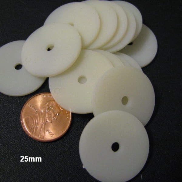 20 Plastic Craft Discs Choose Size 20mm to 50mm For Teddy Bear Joints, Decorative Buttons, Macrame Supply, Multipurpose Craft Projects PD-1
