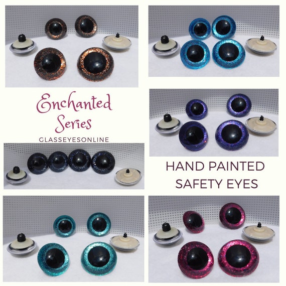 8mm Safety Eyes + Washers 25 PAIR Amigurumi Sew Crochet Doll Teddy