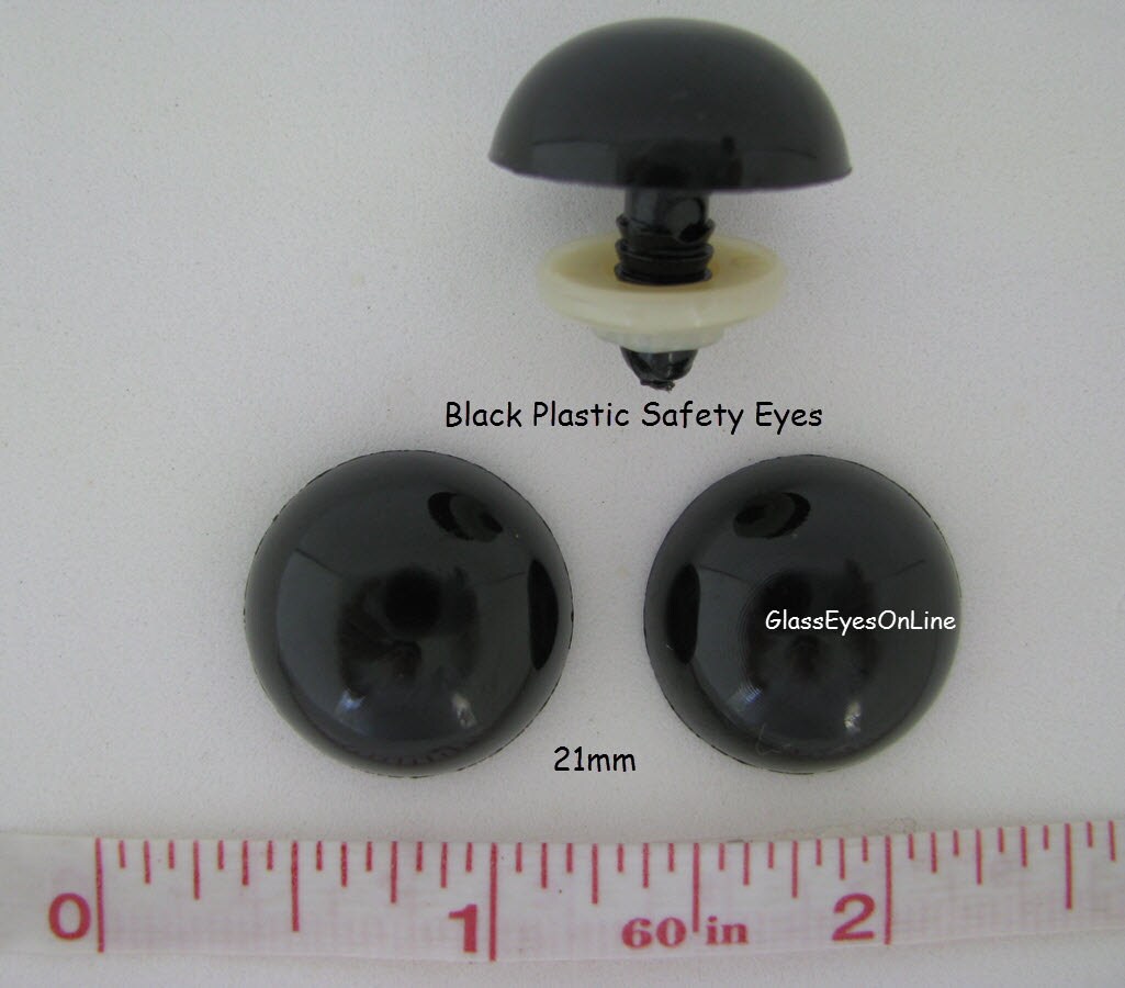 Ojos con seguridad de plástico - para peluche y amigurumi 4 mm Negro x20  paires - Perles & Co