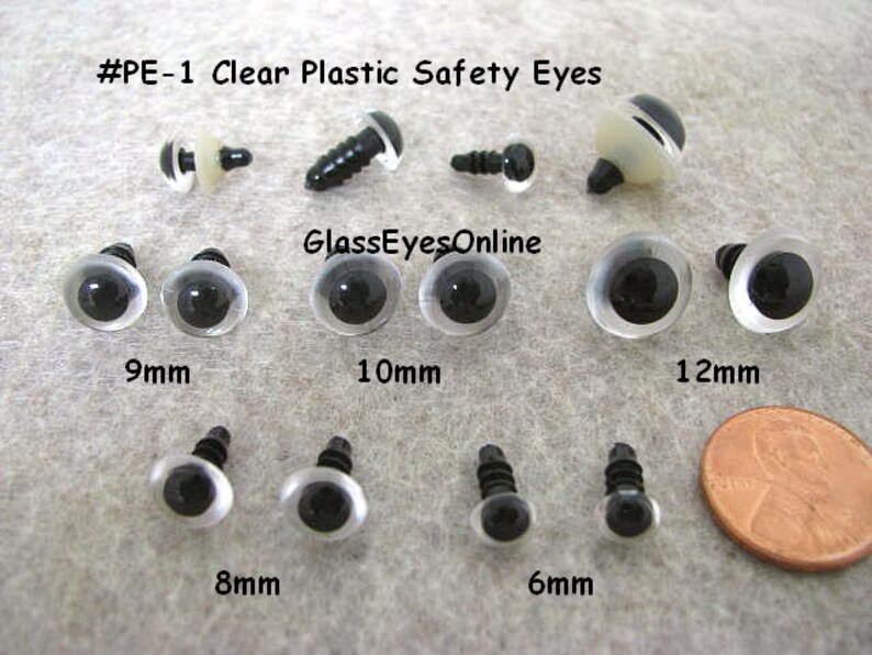 6 PAIR Clear Safety Eyes Paint Backs for Unique Colors or Etsy