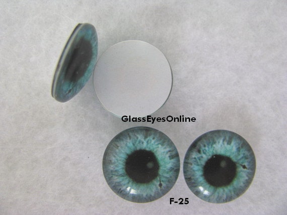 1 PAIR 8mm to 14mm Glass Cabochon Eyes Dolls, Jewelry, Sculpture, Craft  CAB-PIN