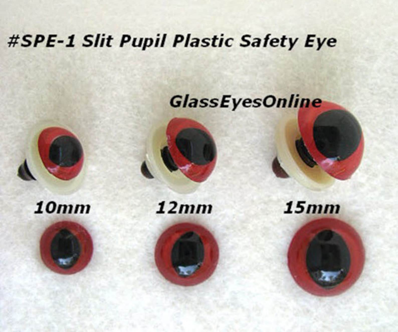 12 PAIR 10mm or 12mm or 15mm SLIT Pupil Plastic Safety Eyes Etsy