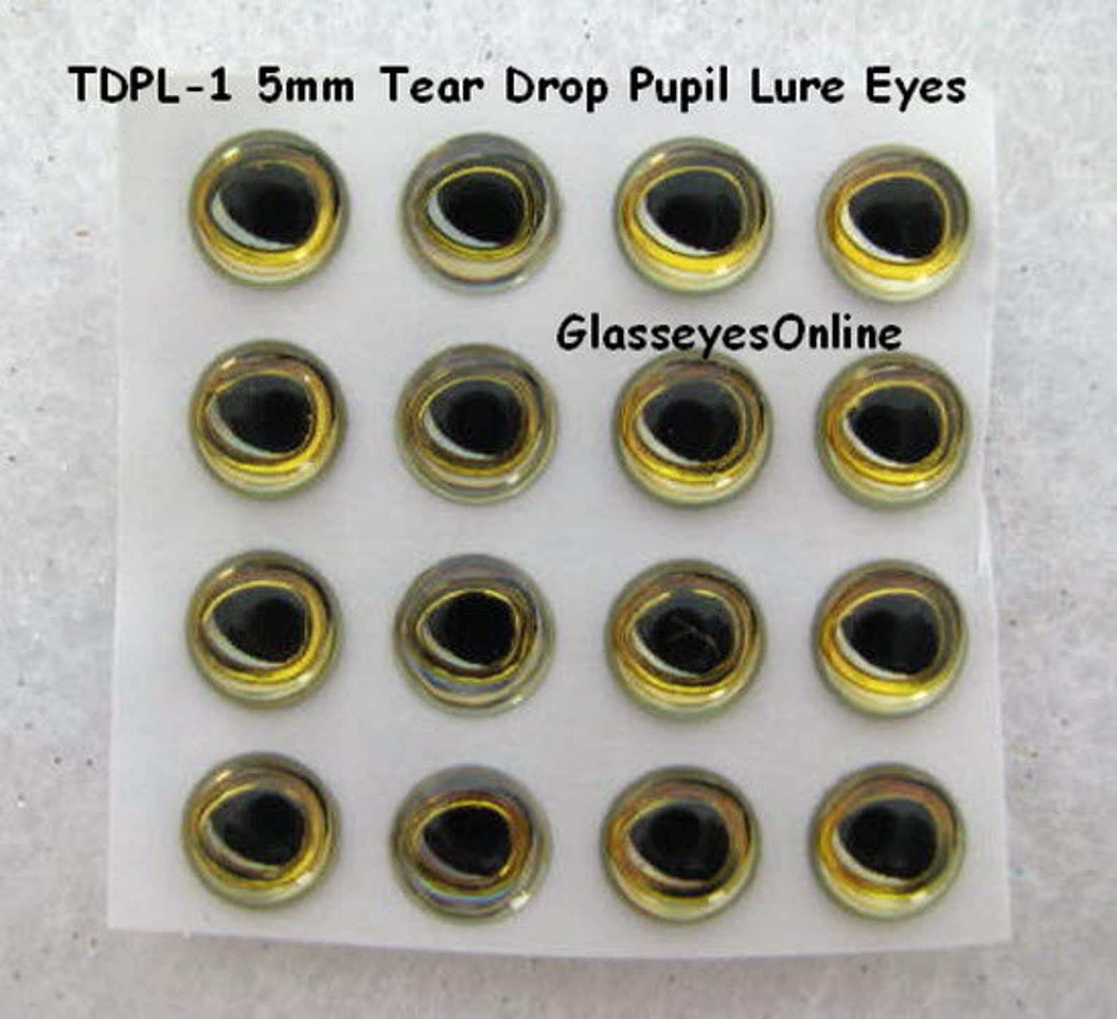 100 PAIR Fishing Lure Eyes 5mm or 6mm with Tear Drop Pupil and Etsy