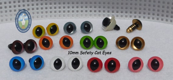 5 PAIRS 9mm RED Plastic Owl Cut eyes, Safety eyes, Animal Eyes