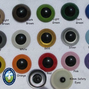 Sassy Bears 15mm Safety Eyes for bears, dolls, crafts (10 pairs) CHOOSE  COLOR