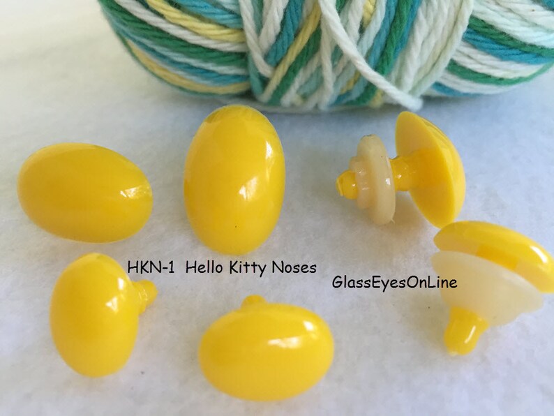 20 Pc. 5mm to 25mm Yellow Oval Hello Kitty Noses Buttons Etsy