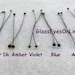 12 PAIR Glass Eyes On Wire 2mm or 3mm or 4mm or 5mm or 6mm or 7mm or 8mm Doll, Teddy Bear, Needle Felting, Polymer Clay, Miniatures (201)