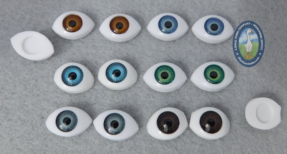 6 PAIR Doll Eyes Plastic Oval Craft Eyes 6mm Iris Overall Size 8mm X 12mm  for Troll Puppet Fairy Sculpture Carving Jewelry Design A-1 -  Norway