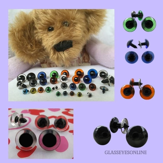 17mm Solid Black Oval Safety Eyes 5 Pairs Toy Eyes Plastic Animal Eyes  Teddy Bear Eyes Animal Eyes Safety Eyes 