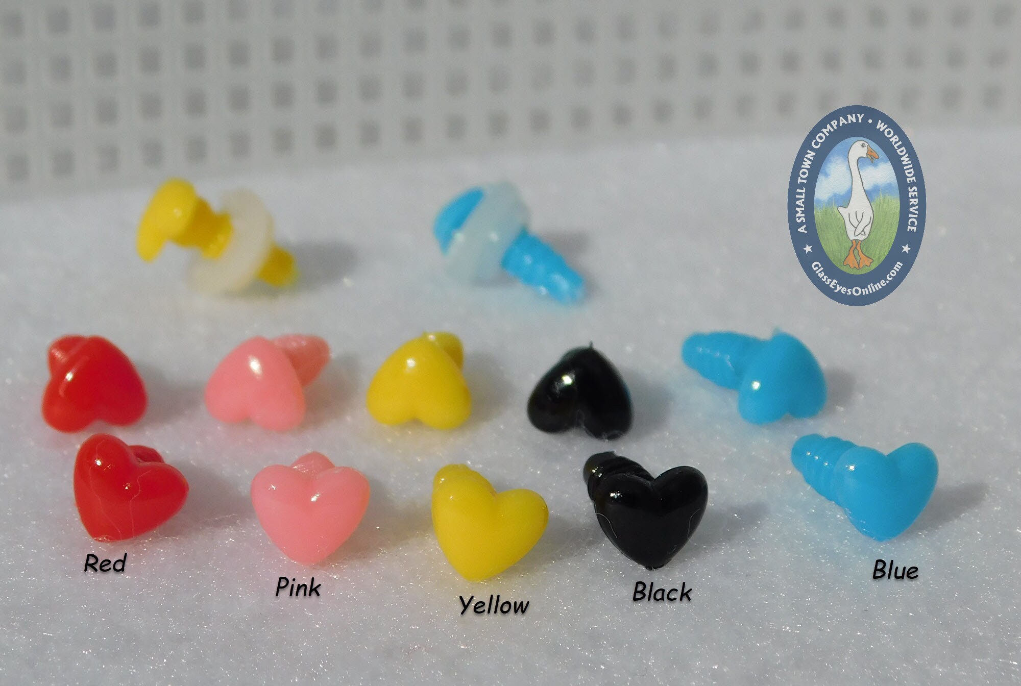100 Occhi Di Sicurezza In Plastica A Forma Di Cuore Rosso – 15 Mm – Per Amigurumi, Bambole, Peluche E Lavoretti Fai Da Te