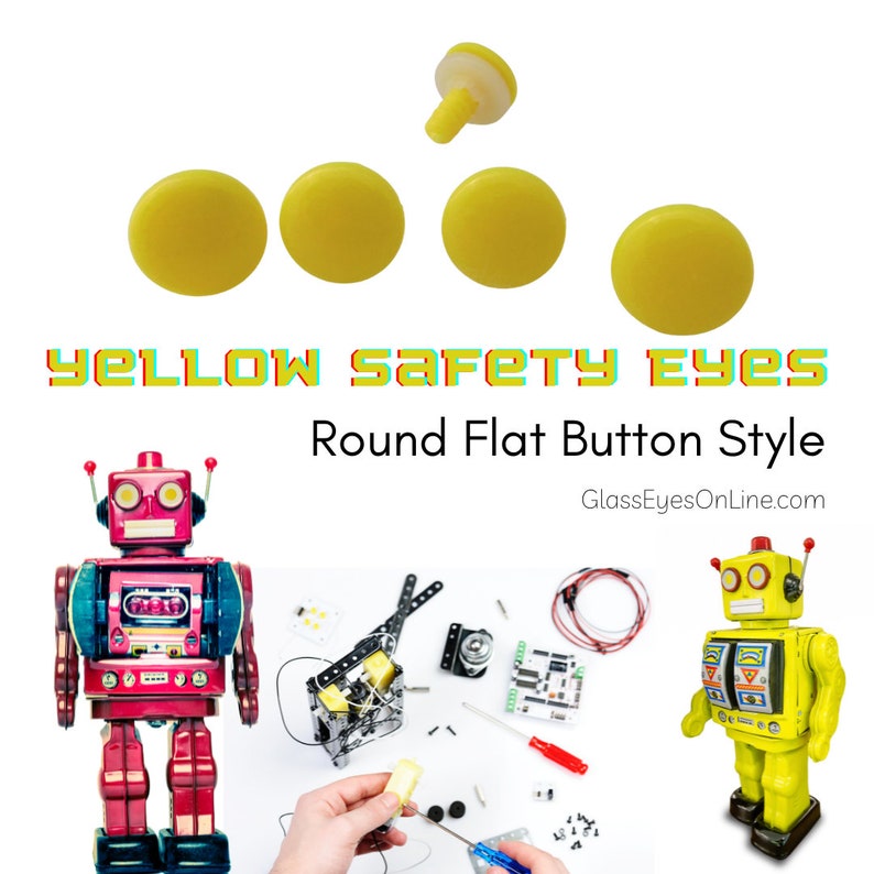 12 PAIR 15mm Safety Eyes Noses Buttons Flat Round No Pupil Etsy