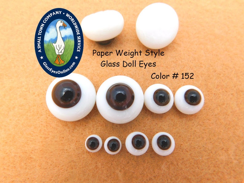 Glass Doll Eyes Paperweight 6mm to 18mm 1 Pair Sculpture Etsy