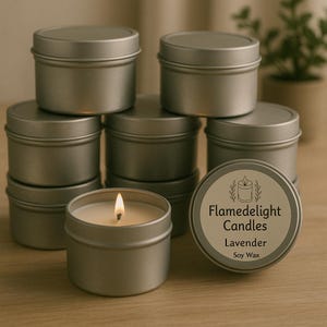 Silver Tin 2oz | 100%Soy Wax| Lavender Scented Candle