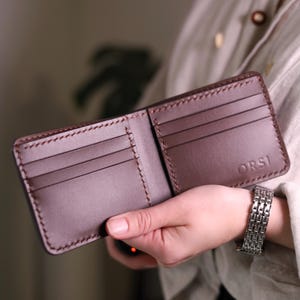 Stylish Brown Leather Wallet ORSI - Handmade with 8 Card Slots & Cash Pocket - Perfect Gift for Men