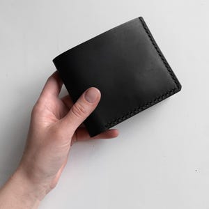 Black Genuine Leather Wallet, Unisex Design for Men and Women