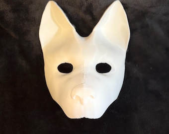 3d Printed Plastic Animal Mask Therian Costume Gear- Large Dog