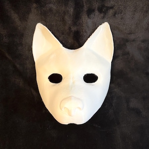 3d Printed Plastic Animal Mask Therian Costume Gear- Wolf