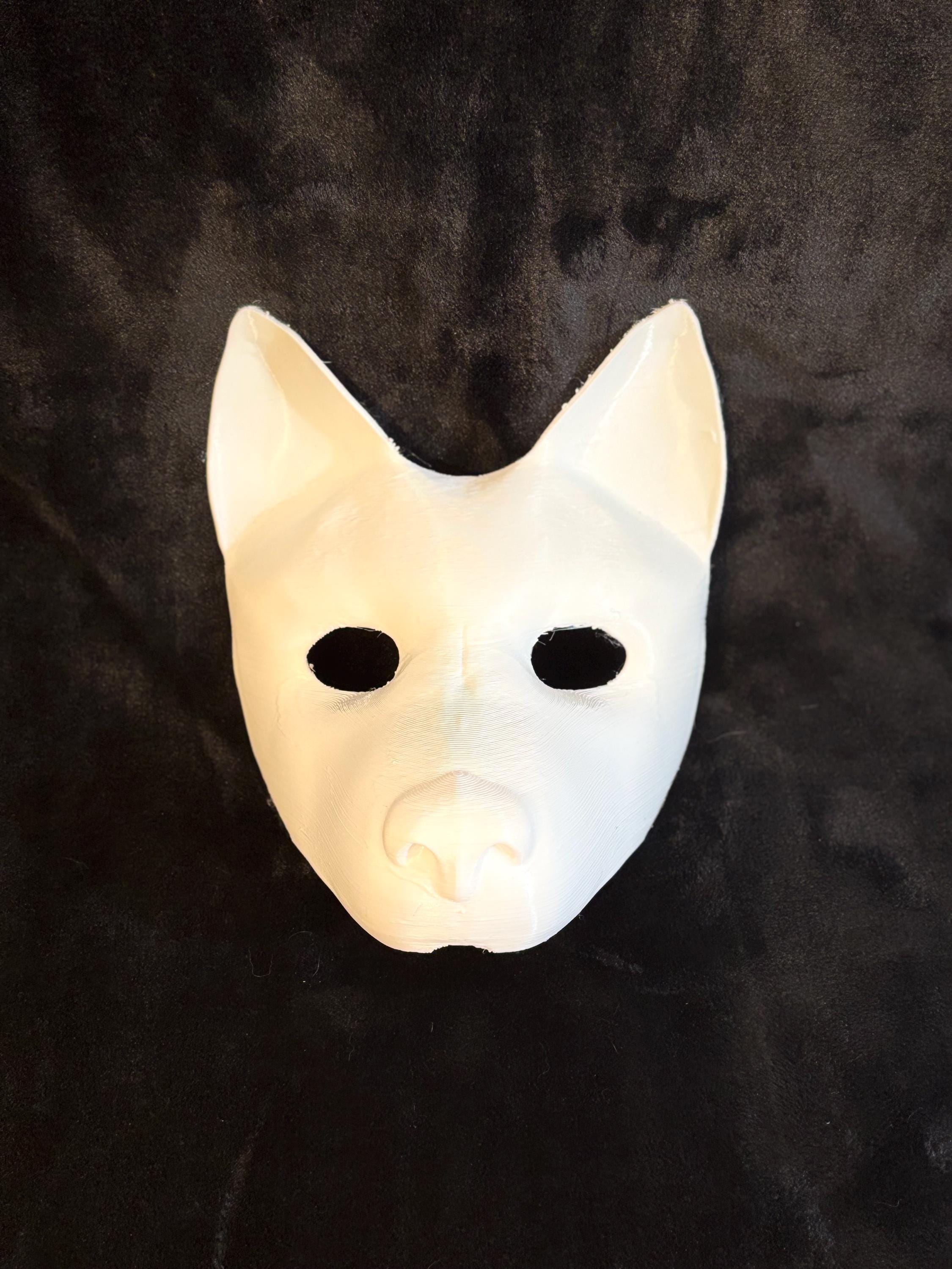 3Dプリント製プラスチック製動物マスク、獣人コスチュームギア