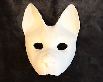 3d Printed Plastic Mask Therian Costume Gear- Small Dog