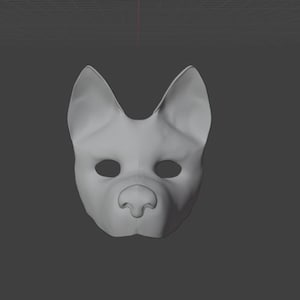 STL FILE, not a physical product!- 3d Printed Durable Plastic Dog Mask Therian Costume Gear Print File