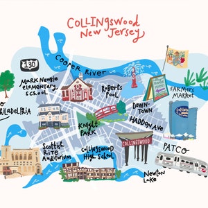 Collingswood, New Jersey Neighborhood Print image 1