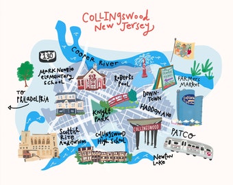 Collingswood, New Jersey Neighborhood Print