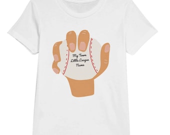 T-shirt per bambini personalizzabile da baseball o softball: presenta la tua squadra o campionato