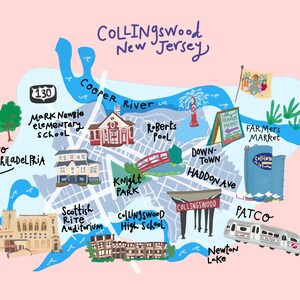 Collingswood, New Jersey Neighborhood Print image 5