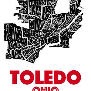 Toledo, Ohio Neighborhood Map – Digital SVG + PNG with Personal/Charity License
