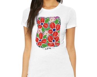 Lebendige Blume + Sonne blüht Unisex T-shirt | Damen T-Shirt | Pullover