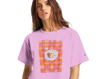 Breakfast Picnic – Women’s Cropped Heritage Cotton T-Shirt