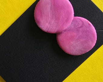 Color Pop lightweight clay circle earrings