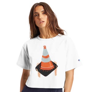 Maglietta girocollo corta da donna dei Pittsburgh Pirates con la scritta "Hoist the Cone" White