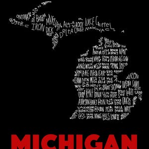 Michigan County Hand-Drawn Map – Digital SVG + PNG with Personal/Charity License