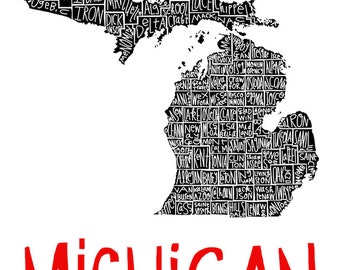 Michigan county print