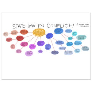 Law School Print: Con Law flowchart - State Law in Conflict!