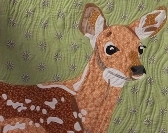 Fawn Quilt (Paint by Numbers Quilts) A Freezer Paper, Machine Applique Pattern, PDF download