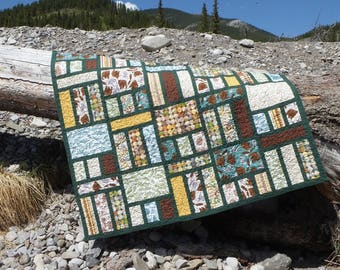 Kananaskis - a quilt pattern, PDF download, beginner quilt pattern, easy quilt pattern