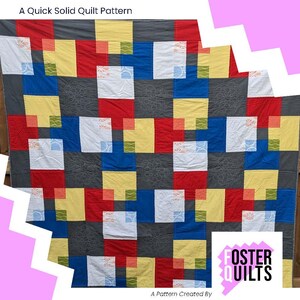 Transparency - A quick solids quilt pattern, quilt pattern pdf download, quick quilt pattern, modern quilt pattern