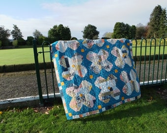 Diaspyros - A Jelly Roll and Layer Cake friendly quilt pattern, quilt pattern pdf download, pdf pattern, jelly roll race