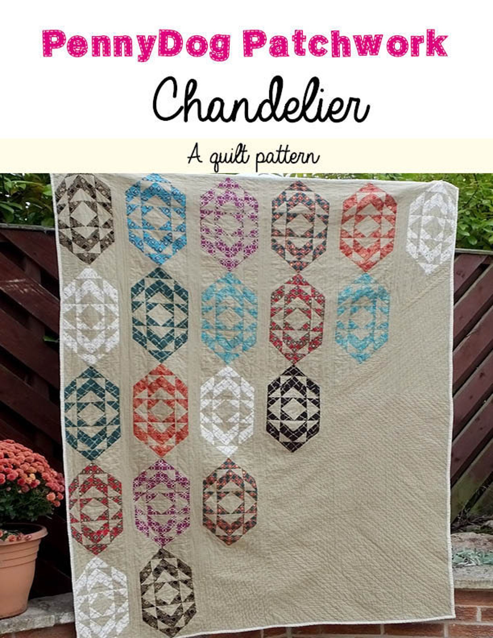 Chandelier A Fat Quarter Friendly Quilt Pattern, Quilt Pattern Pdf