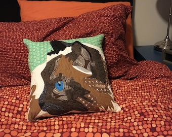 Himalayan Cat Pillow (Paint by Numbers Quilts) A Freezer Paper, Machine Applique Pattern, PDF download