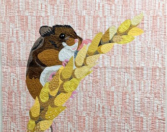 Barley the Mouse Quilt (Paint by Numbers Quilts) A Freezer Paper, Machine Applique Pattern, PDF download