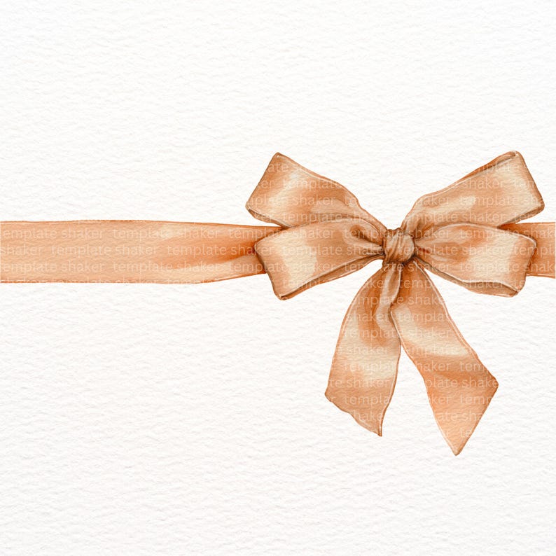 Watercolor Ribbon Borders Clipart Bundle, Pastel Bow Divider ...